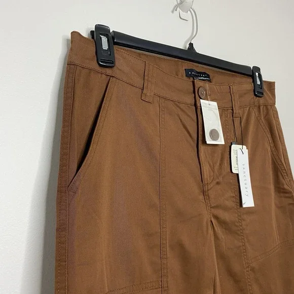 Sanctuary Modern Straight Wide Leg Pants High Rise Women's Sz 29 Clove Brown - Picture 5 of 12